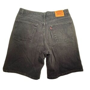 Vtg Levis 550 Relaxed Fit Denim Shorts Mens 40 Black Washed Red Tab 90s